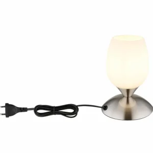Luminaires Globo Lighting Kuwaita Lampe à poser Nickel mat, 1 lumière* Lampes En Verre