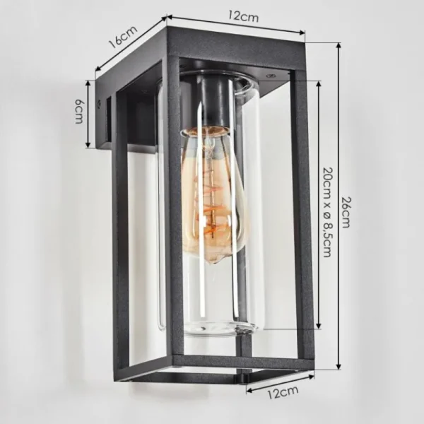 hofstein Lagarelhos Luminaire extérieur, Lampe murale d´extérieur Noir, 1 lumière* Lampes Modernes