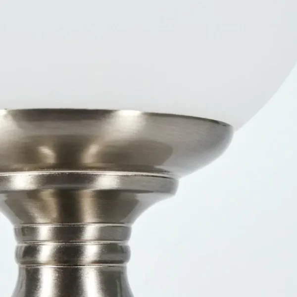 hofstein Lakolk Lampe à poser LED Nickel mat, 1 lumière* Lampes Modernes