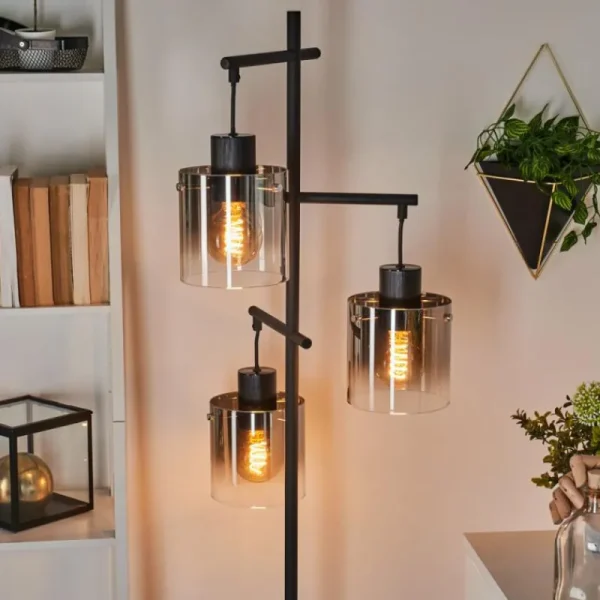 hofstein Lampadaire Gafa Noir, 3 lumières* Lampes Modernes