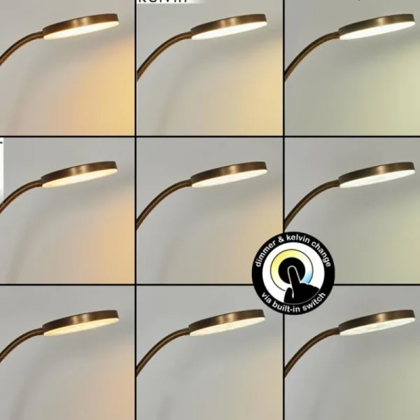 hofstein Lampadaire Haltia LED Bronze, 1 lumière* Lampes En Verre