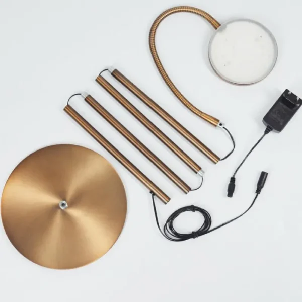hofstein Lampadaire Haltia LED Bronze, 1 lumière* Lampes En Verre