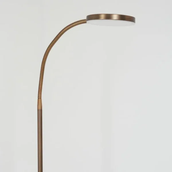 hofstein Lampadaire Haltia LED Bronze, 1 lumière* Lampes En Verre