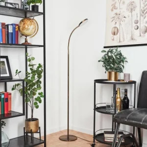 hofstein Lampadaire Haltia LED Bronze, 1 lumière* Lampes En Verre