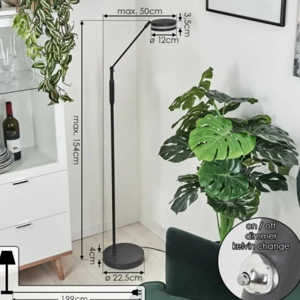 hofstein Lampadaire Huallilemu LED Anthracite, 1 lumière* Lampes Modernes