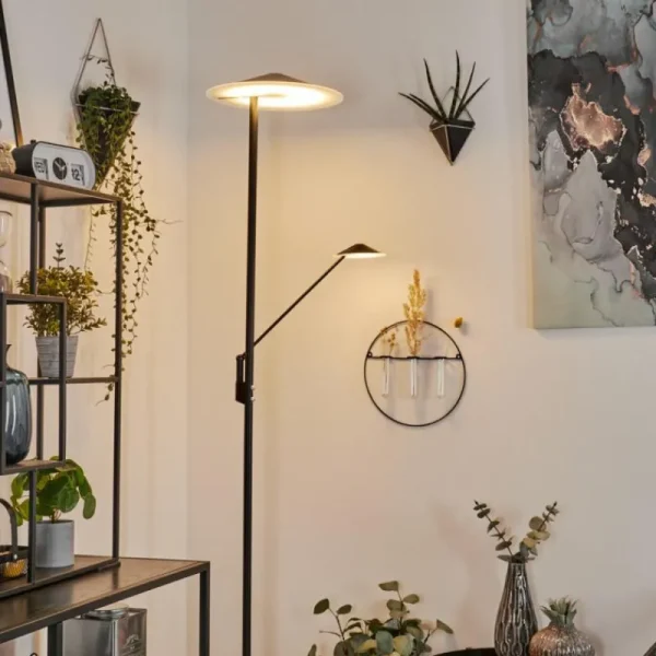 hofstein Lampadaire à vasque Choupico LED Noir, 2 lumières* Lampes Modernes