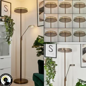 hofstein Lampadaire à vasque Huallilemu LED Vieux laiton, 2 lumières* Lampes Modernes