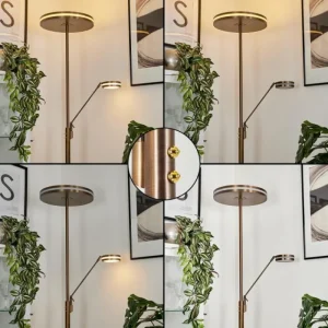 hofstein Lampadaire à vasque Huallilemu LED Vieux laiton, 2 lumières* Lampes Modernes