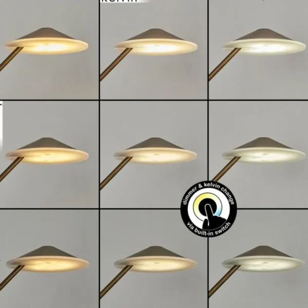 hofstein Lampadaire à vasque Murca LED Vieux laiton, 2 lumières* Lampes Modernes