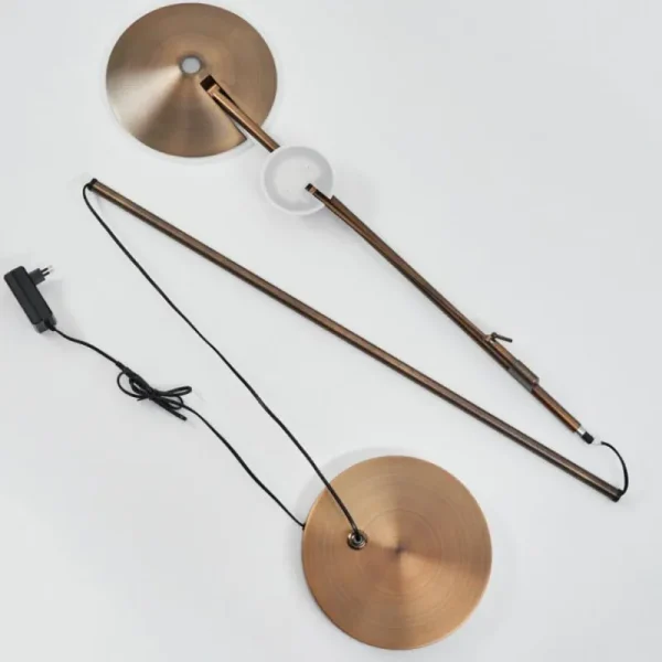hofstein Lampadaire à vasque Murca LED Vieux laiton, 2 lumières* Lampes Modernes