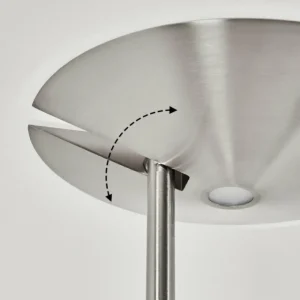 hofstein Lampadaire à vasque Murca LED Nickel mat, 2 lumières* Lampes Modernes