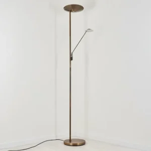 hofstein Lampadaire à vasque Murca LED Vieux laiton, 2 lumières* Lampes Modernes