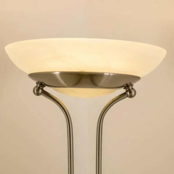 hofstein Lampadaire à vasque Biot LED Nickel mat, 2 lumières* Lampes Modernes