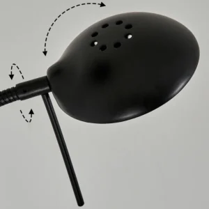 hofstein Lampadaire à vasque Chanlus LED Noir, 1 lumière* Lampes Modernes