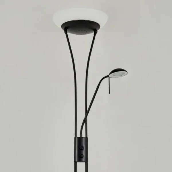 hofstein Lampadaire à vasque Chanlus LED Noir, 1 lumière* Lampes Modernes