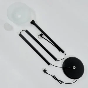 hofstein Lampadaire à vasque Phong LED Noir, 2 lumières* Lampes Modernes