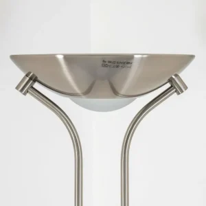hofstein Lampadaire à vasque Rom LED Nickel mat, 2 lumières* Lampes Modernes