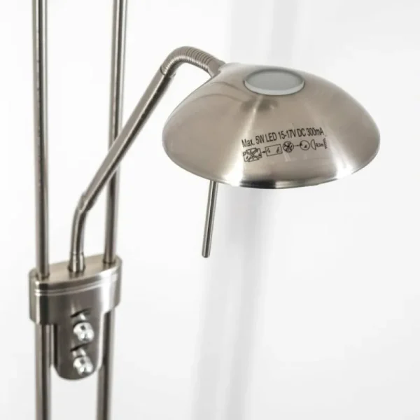 hofstein Lampadaire à vasque Rom LED Nickel mat, 2 lumières* Lampes Modernes