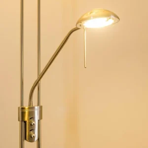 hofstein Lampadaire à vasque Rom LED Nickel mat, 2 lumières* Lampes Modernes