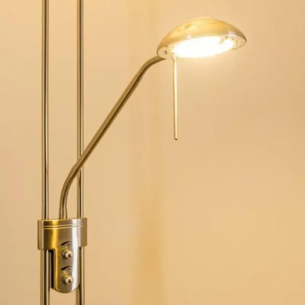 hofstein Lampadaire à vasque Rom LED Nickel mat, 2 lumières* Lampes Modernes