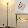 hofstein Lampadaire à vasque Veteli LED Chrome, Nickel mat, 2 lumières* Lampes Modernes