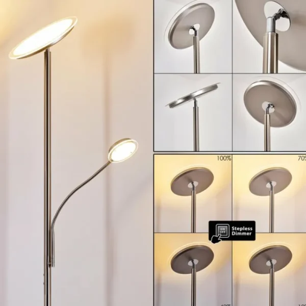 hofstein Lampadaire à vasque Veteli LED Blanc, 2 lumières* Lampes Modernes
