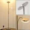 hofstein Lampadaire à vasque Veteli LED Chrome, Nickel mat, 2 lumières* Lampes Modernes