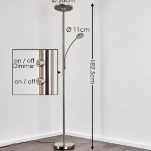 hofstein Lampadaire à vasque Veteli LED Blanc, 2 lumières* Lampes Modernes