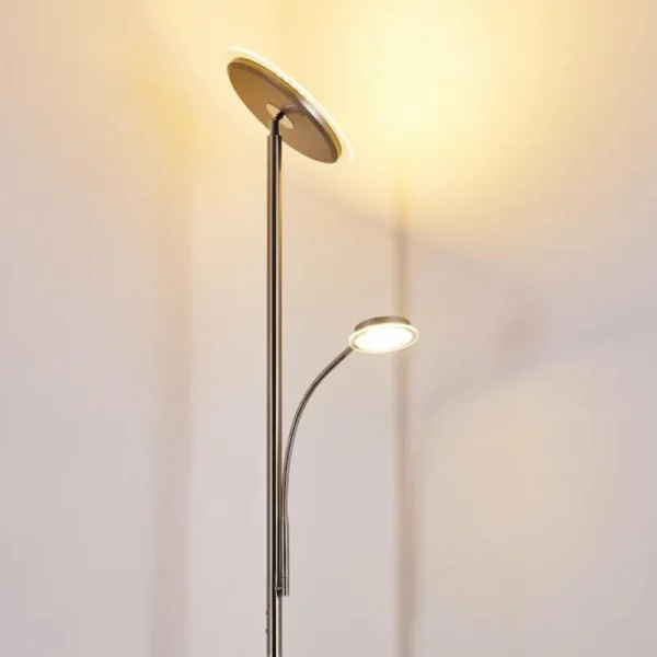 hofstein Lampadaire à vasque Veteli LED Blanc, 2 lumières* Lampes Modernes