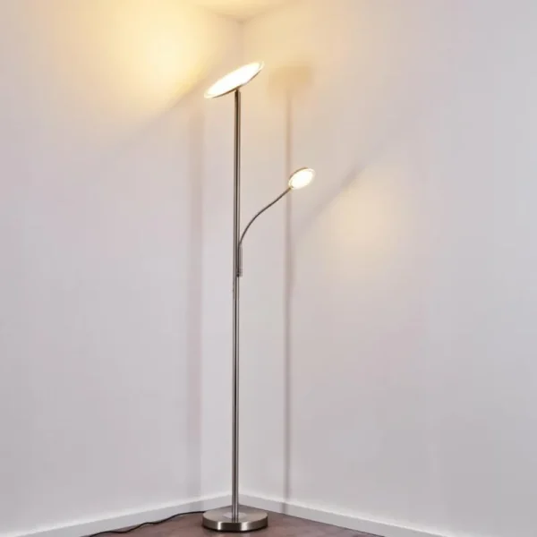 hofstein Lampadaire à vasque Veteli LED Blanc, 2 lumières* Lampes Modernes