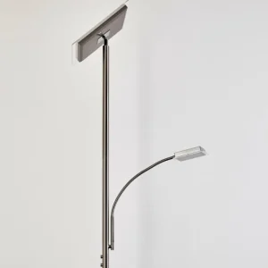 hofstein Lampadaire à vasque Veteli LED Acier inoxydable, 2 lumières* Lampes Modernes