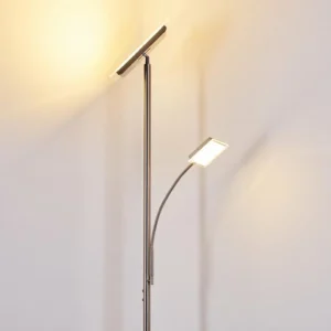 hofstein Lampadaire à vasque Veteli LED Acier inoxydable, 2 lumières* Lampes Modernes