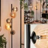 hofstein Lampadaire - Verre 12 cm, 15 cm Remaisnil Noir, 5 lumières* Lampes Modernes