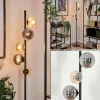 hofstein Lampadaire - Verre 10 cm, 12 cm Remaisnil Noir, 5 lumières* Lampes Modernes