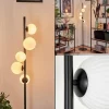 hofstein Lampadaire - Verre 10 cm, 12 cm Remaisnil Blanc, 5 lumières* Lampes Modernes