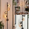 hofstein Lampadaire - Verre 10 cm, 12 cm Remaisnil Noir, 5 lumières* Lampes Modernes