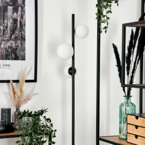 hofstein Lampadaire - Verre 10 cm, 12 cm Remaisnil Blanc, 3 lumières* Lampes En Verre
