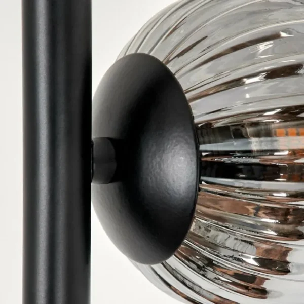 hofstein Lampadaire - Verre 10 cm, 12 cm Remaisnil Ambre, Clair, 5 lumières* Lampes Modernes