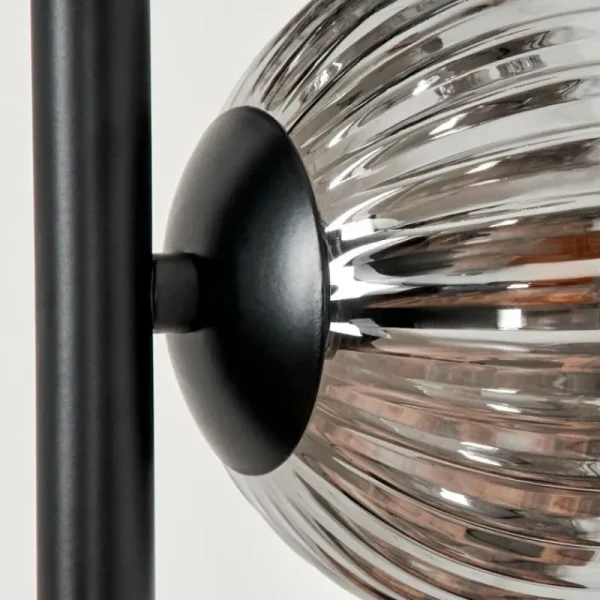 hofstein Lampadaire - Verre 10 cm, 12 cm, 15 cm Remaisnil Fumé, 6 lumières* Lampes Modernes