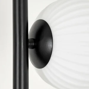 hofstein Lampadaire - Verre 10 cm, 12 cm Remaisnil Blanc, 5 lumières* Lampes Modernes