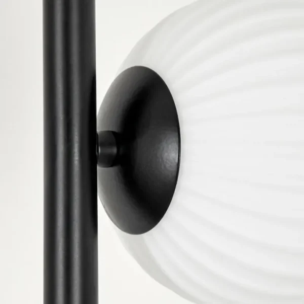 hofstein Lampadaire - Verre 10 cm, 12 cm Remaisnil Blanc, 5 lumières* Lampes Modernes