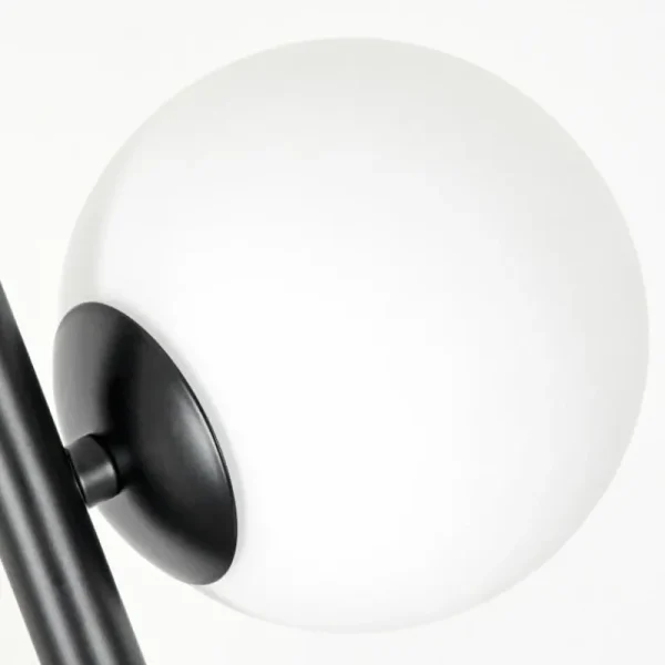 hofstein Lampadaire - Verre 10 cm, 12 cm Remaisnil Blanc, 3 lumières* Lampes En Verre