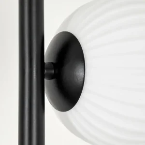 hofstein Lampadaire - Verre 10 cm, 12 cm Remaisnil Blanc, 3 lumières* Lampes En Verre