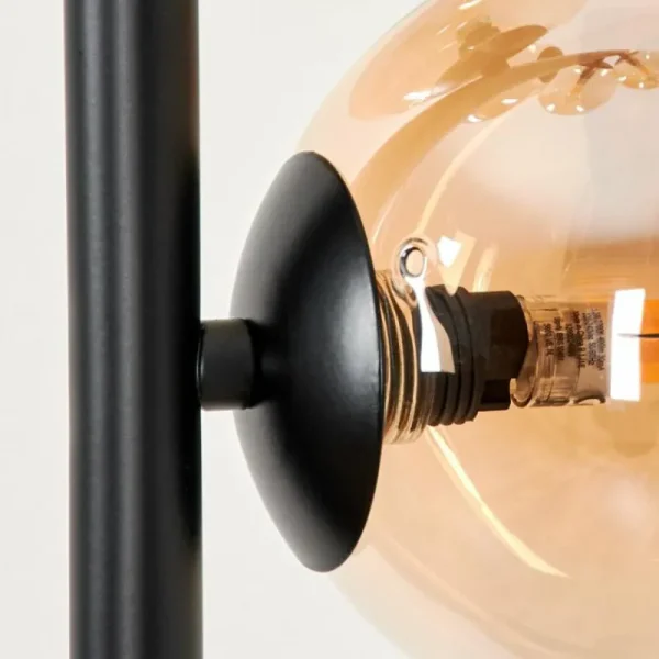 hofstein Lampadaire - Verre 10 cm, 12 cm Remaisnil Ambre, Fumé, 3 lumières* Lampes Modernes