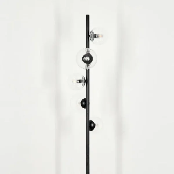 hofstein Lampadaire - Verre 10 cm, 12 cm Remaisnil Clair, 5 lumières* Lampes Modernes