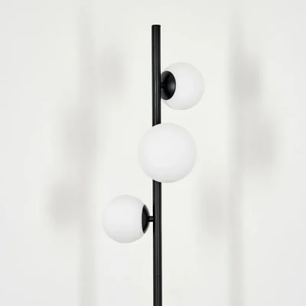 hofstein Lampadaire - Verre 10 cm, 12 cm Remaisnil Blanc, 3 lumières* Lampes En Verre