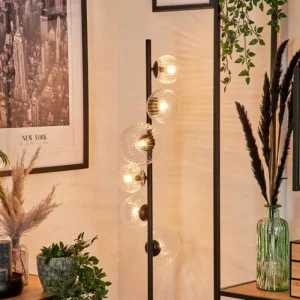 hofstein Lampadaire - Verre 10 cm, 12 cm, 15 cm Remaisnil Clair, 6 lumières* Lampes Modernes