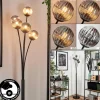 hofstein Lampadaire - Verre 10 cm Bernado Fumé, 5 lumières* Lampes Modernes