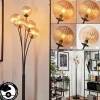 hofstein Lampadaire - Verre 12 cm Bernado Ambre, 5 lumières* Lampes Modernes