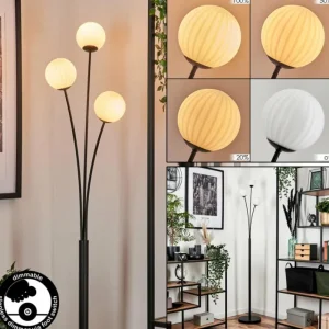 hofstein Lampadaire - Verre 10 cm Bernado Blanc, 3 lumières* Lampes Modernes